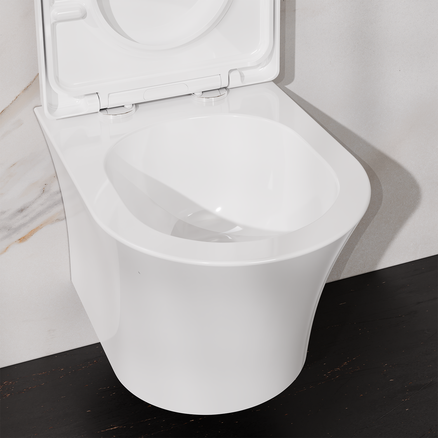 Treos Set - Wand-Tiefspül-WC inkl. WC-Sitz - 48.5cm - Serie 810 - spülrandlos