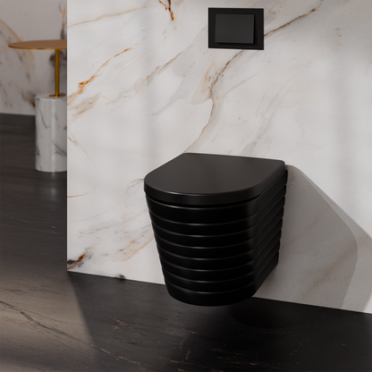 Treos Set - Wand-Tiefspül-WC inkl. WC-Sitz - 49cm - Serie 810 - spülrandlos