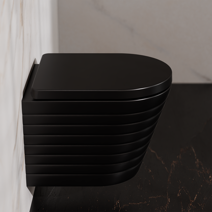 Treos Set - Wand-Tiefspül-WC inkl. WC-Sitz - 49cm - Serie 810 - spülrandlos