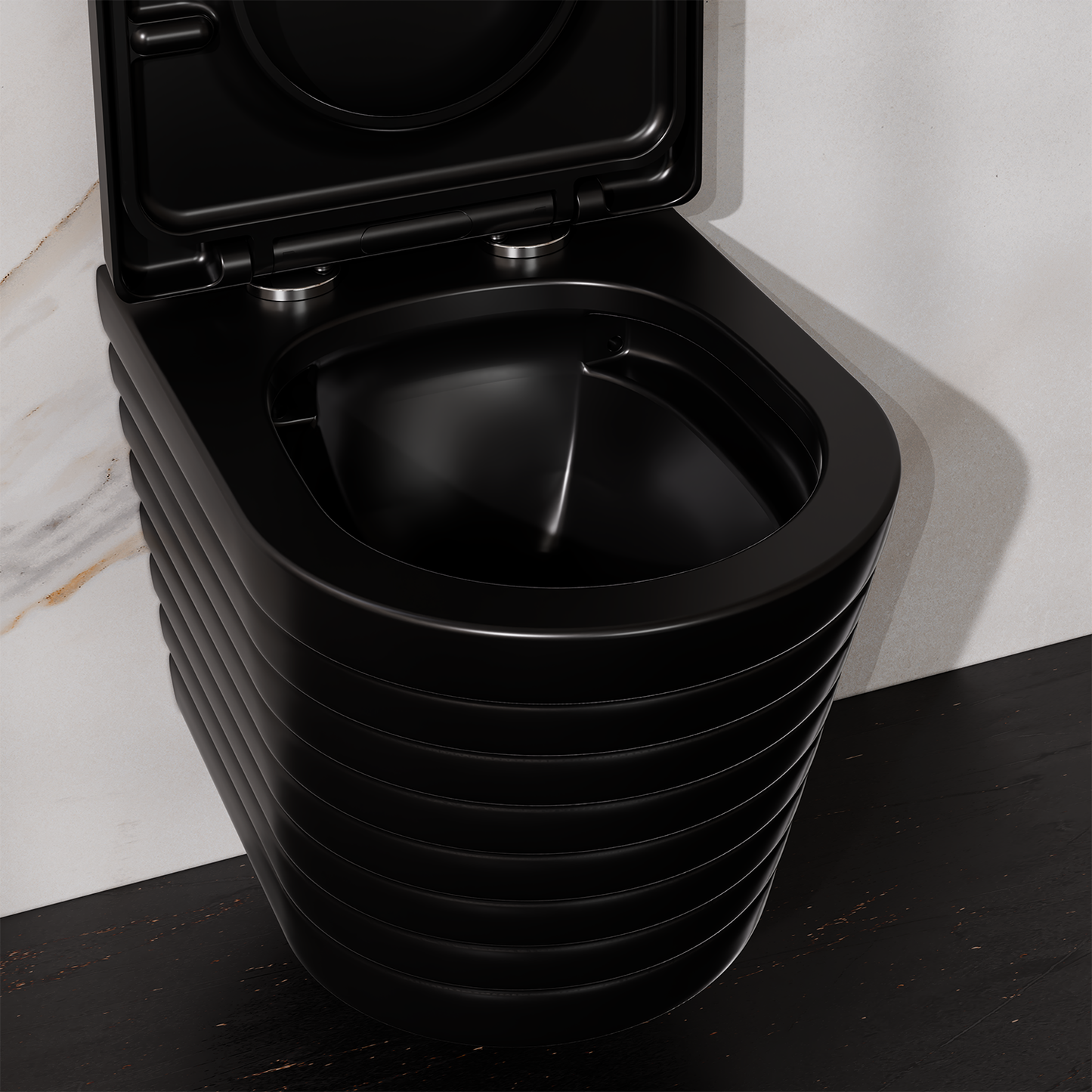 Treos Set - Wand-Tiefspül-WC inkl. WC-Sitz - 49cm - Serie 810 - spülrandlos