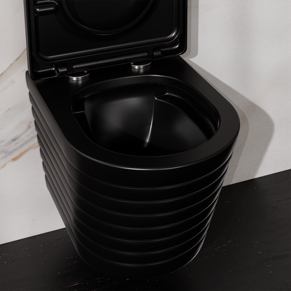 Treos Set - Wand-Tiefspül-WC inkl. WC-Sitz - 49cm - Serie 810 - spülrandlos