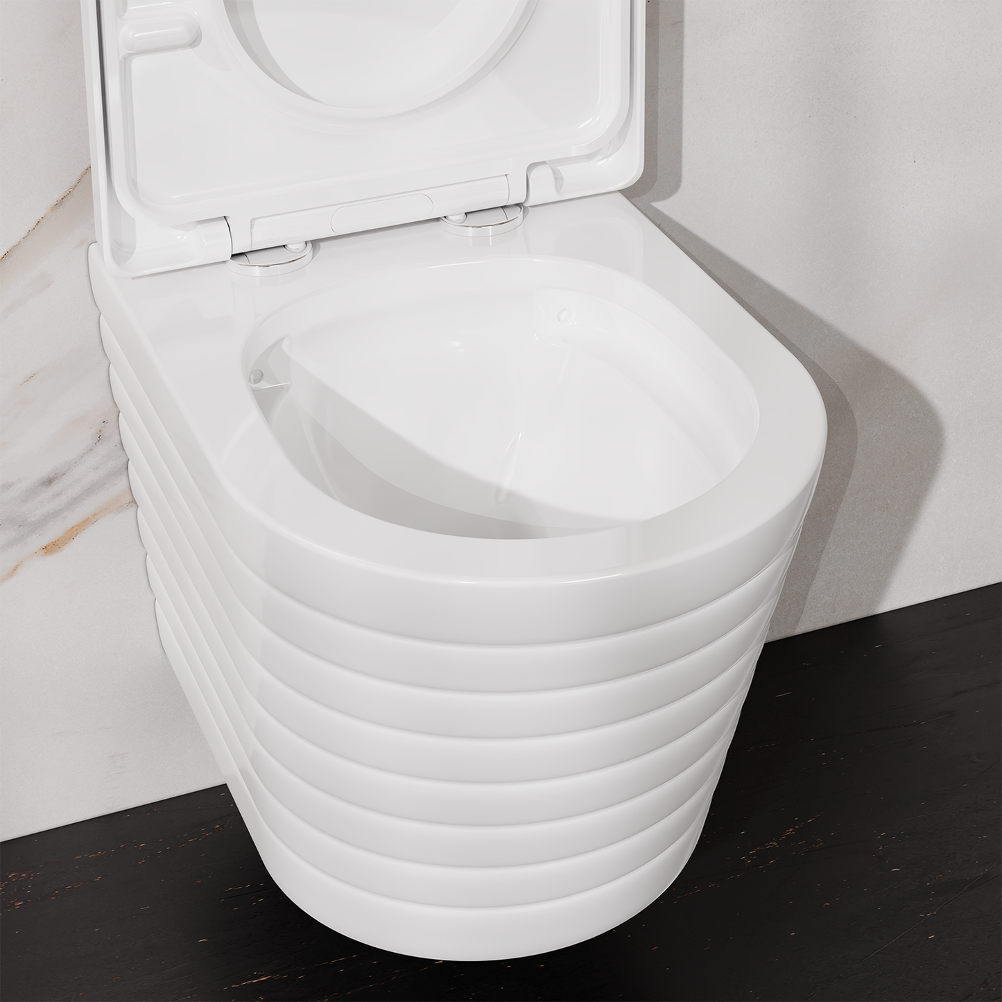 Treos Set - Wand-Tiefspül-WC inkl. WC-Sitz - 49cm - Serie 810 - spülrandlos