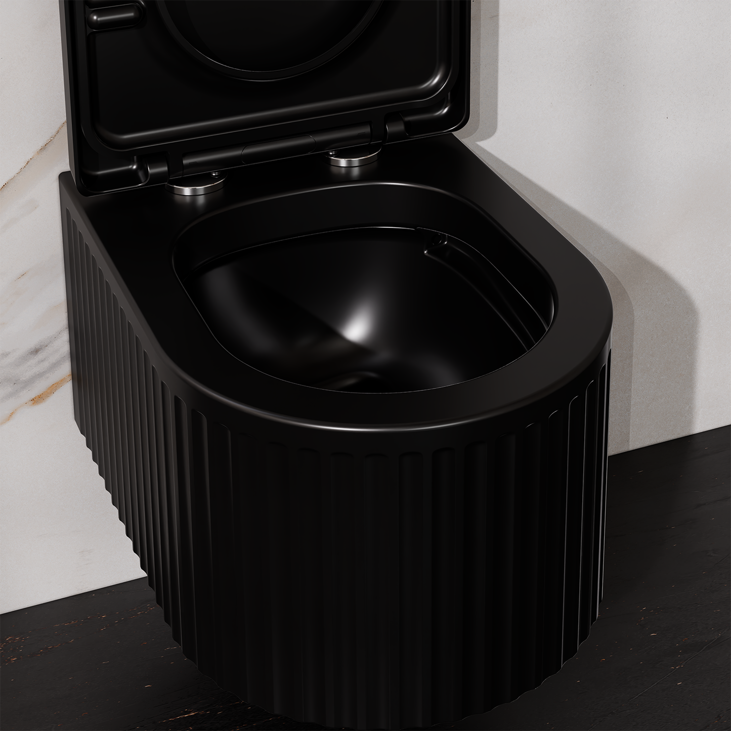 Treos Set - Wand-Tiefspül-WC inkl. WC-Sitz - 49cm - Serie 810 - spülrandlos