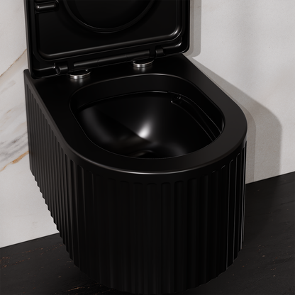 Treos Set - Wand-Tiefspül-WC inkl. WC-Sitz - 49cm - Serie 810 - spülrandlos