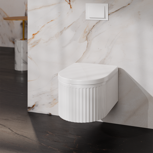 Treos Set - Wand-Tiefspül-WC inkl. WC-Sitz - 49cm - Serie 810 - spülrandlos