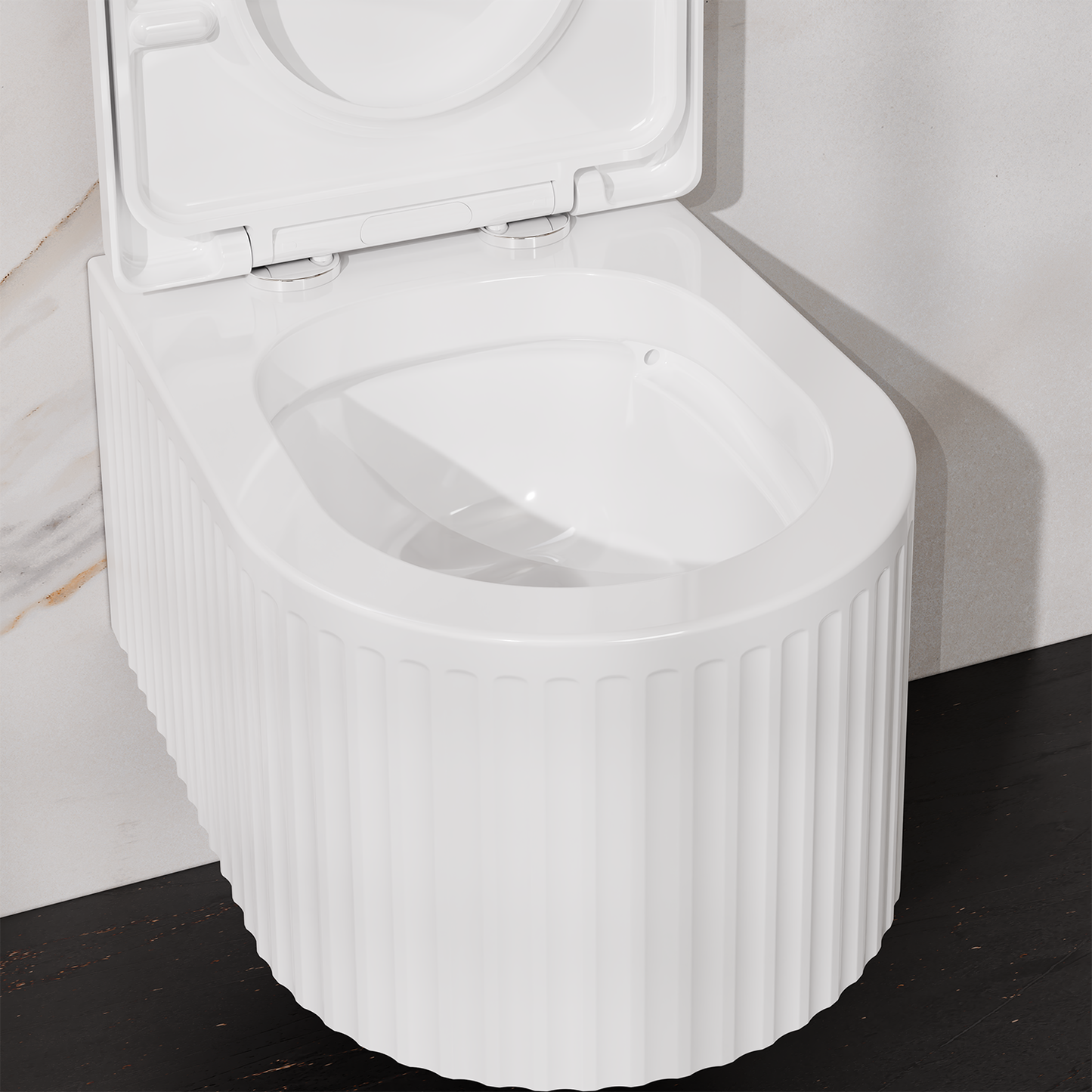 Treos Set - Wand-Tiefspül-WC inkl. WC-Sitz - 49cm - Serie 810 - spülrandlos