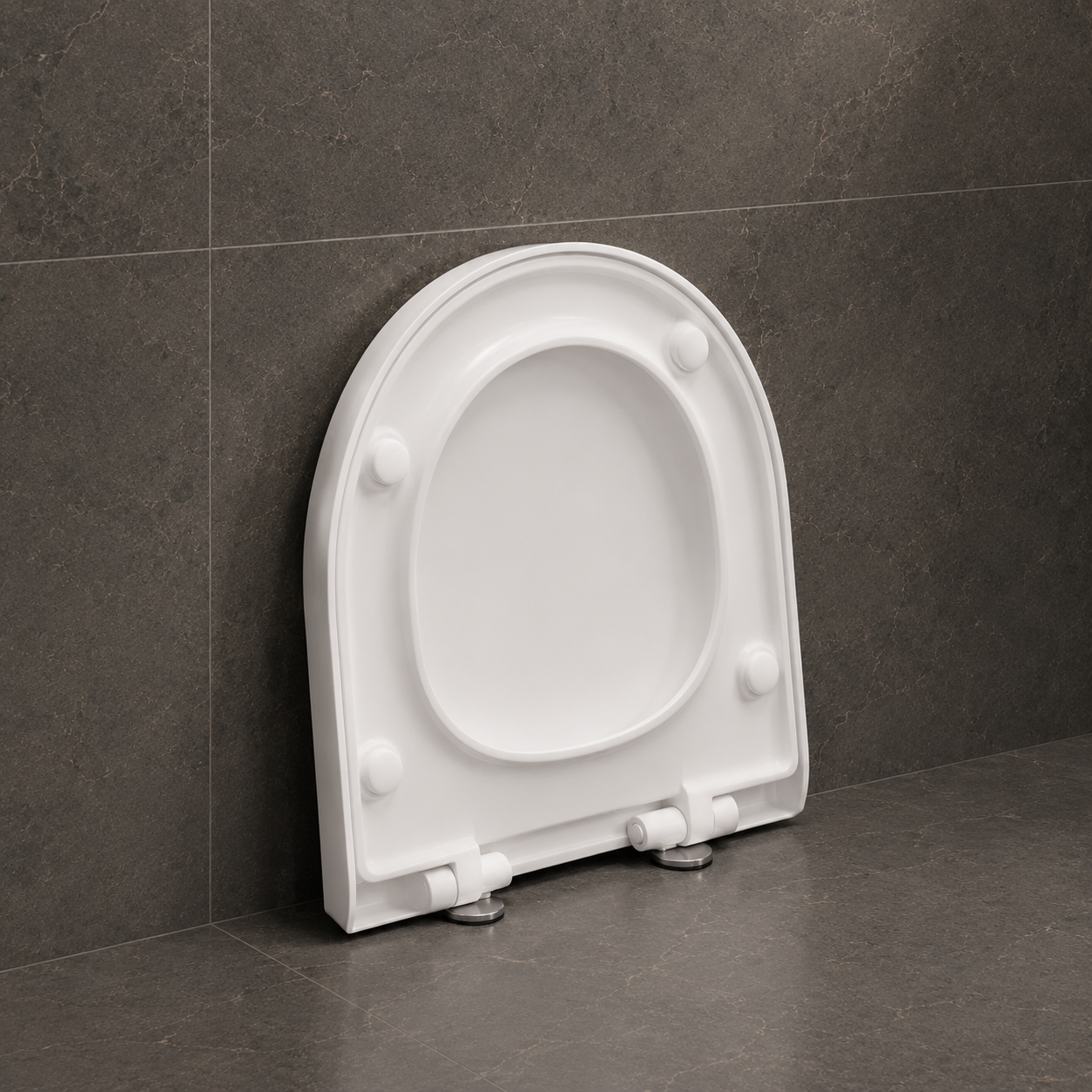 Kurzer WC-Sitz passend für 48 cm Wand-WC 810.03.2002 – abnehmbar mit Absenkautomatik – weiß – Treos