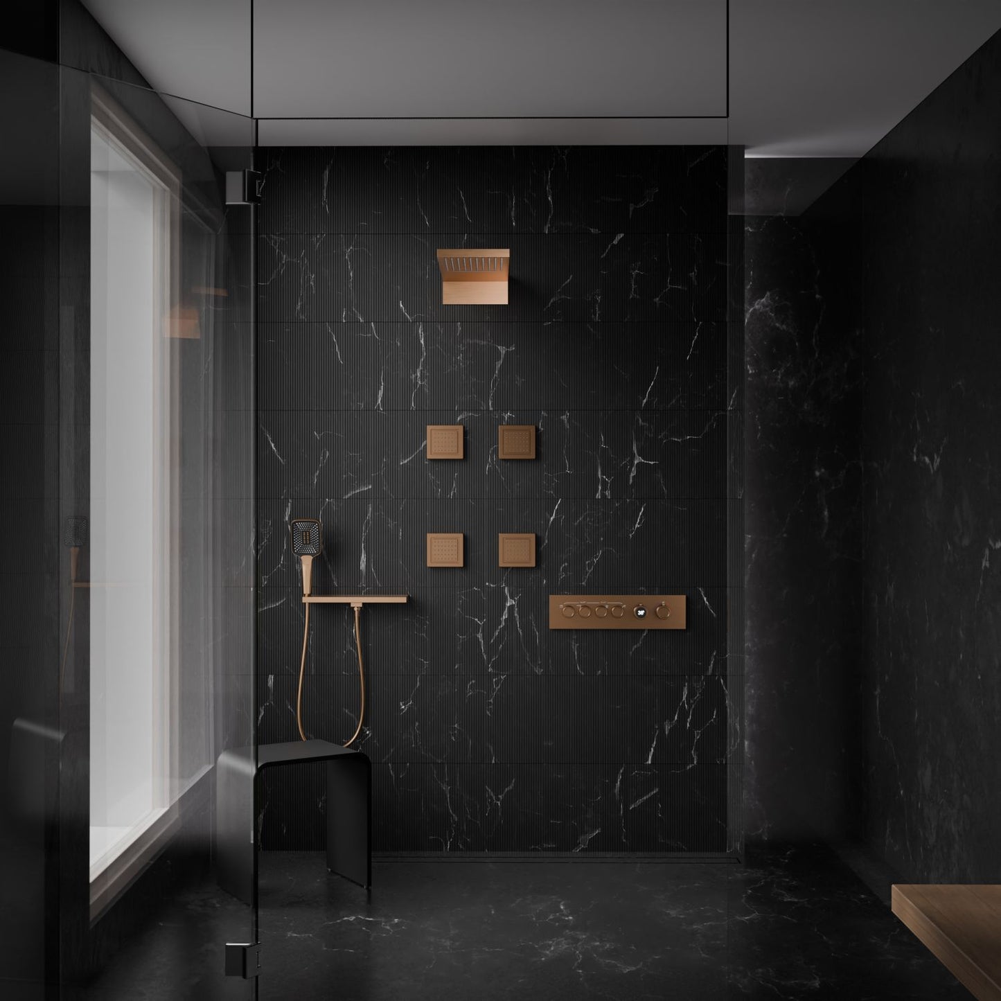 Bewater Kopfbrause mit Schwallfunktion