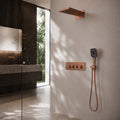 Bewater Duschset, Komplettset mit Handbrause, Regenbrause inkl. Schwallbrause und Unterputz-Mischer