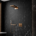 Bewater Duschsystem - Komplettset - Wandarmatur, Handbrause, Regenbrause - mit Schwallbrause