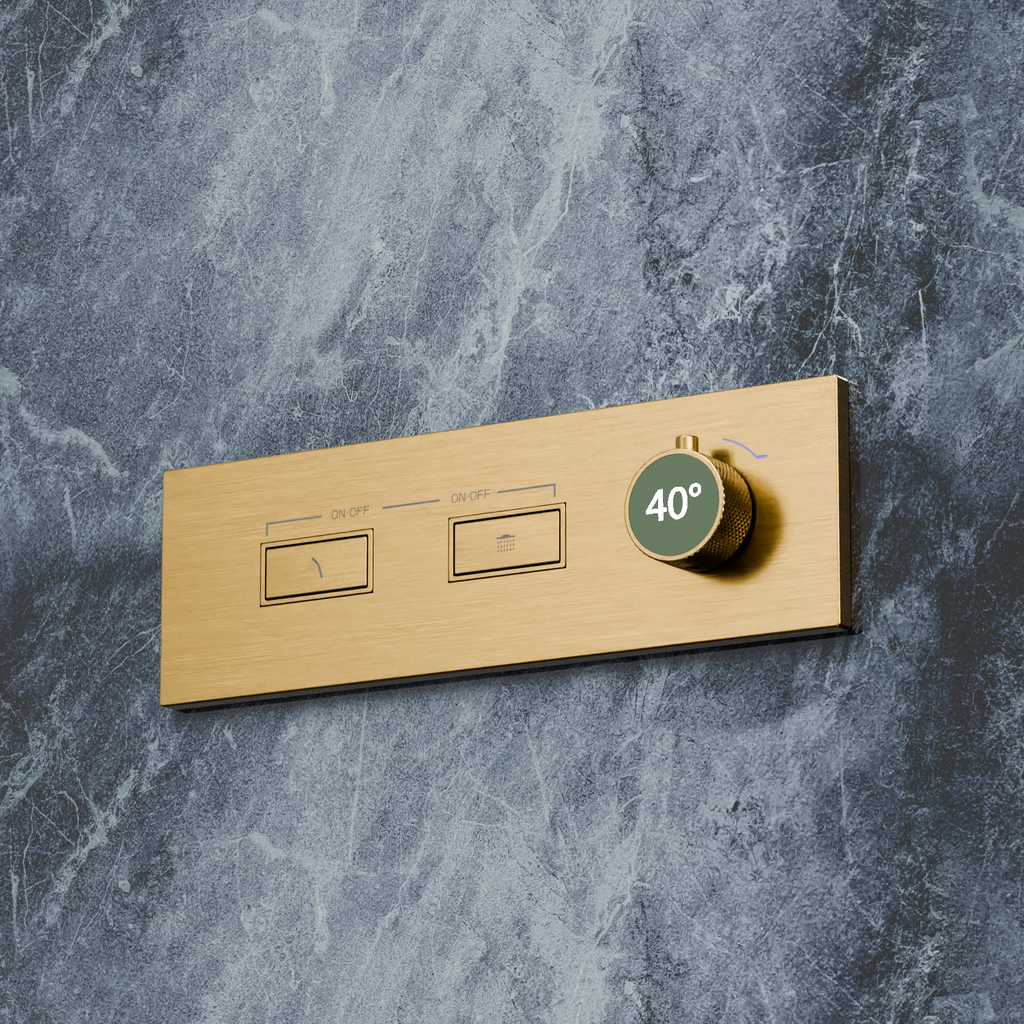 Bewater shower fitting with integrated water turbine, no power connection required