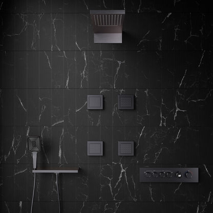 Bewater Handbrause mit Schlauch und praktischer Wandablage inkl. Brausehalter