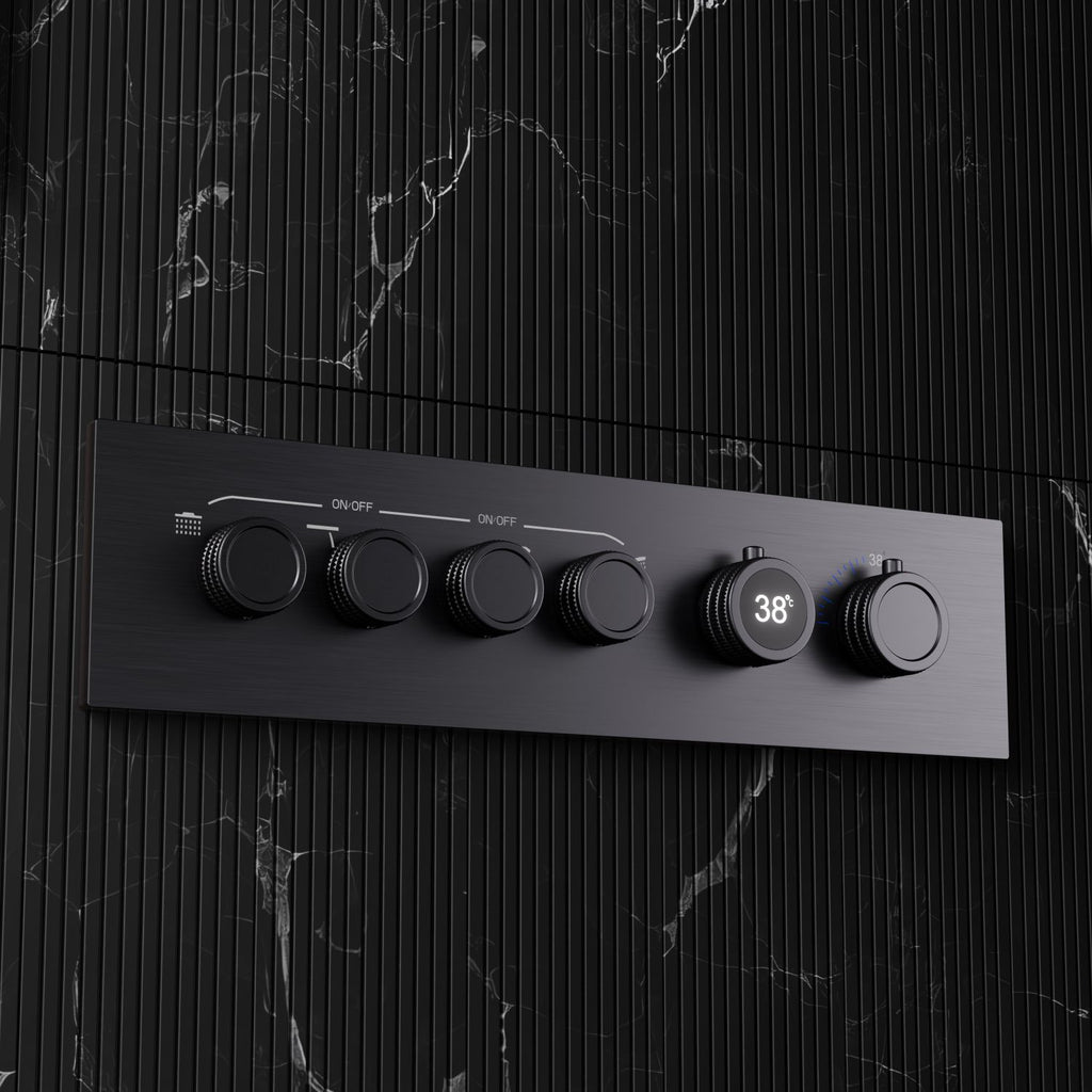 Bewater shower fitting with integrated water turbine, no power connection required