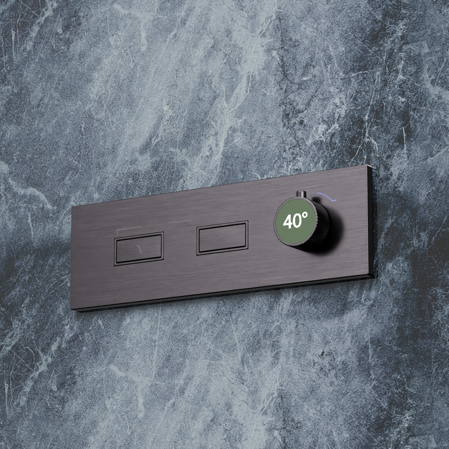 Bewater shower fitting with integrated water turbine, no power connection required