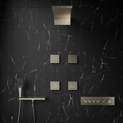 Bewater Handbrause mit Schlauch und praktischer Wandablage inkl. Brausehalter