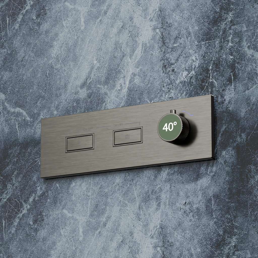 Bewater shower fitting with integrated water turbine, no power connection required
