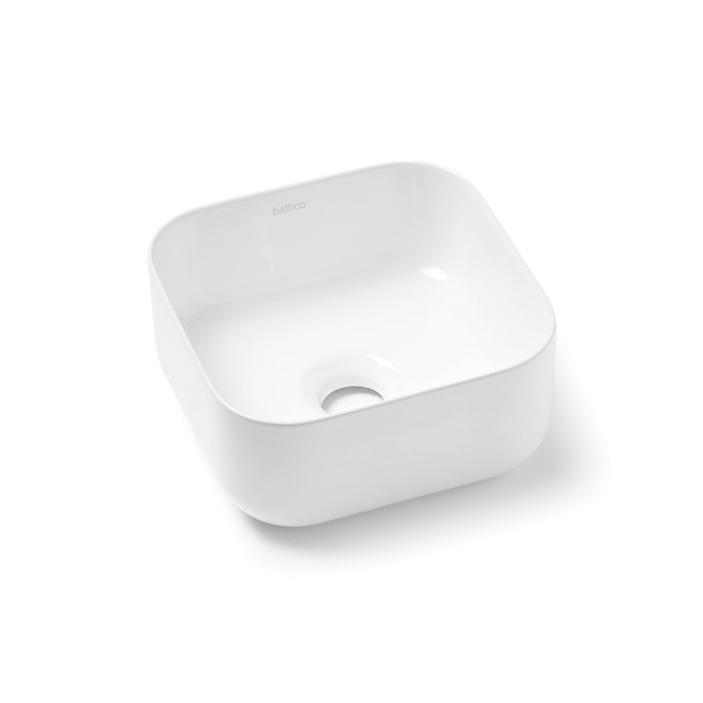 bathco  -CUBE 25 countertop washbasin made of porcelain