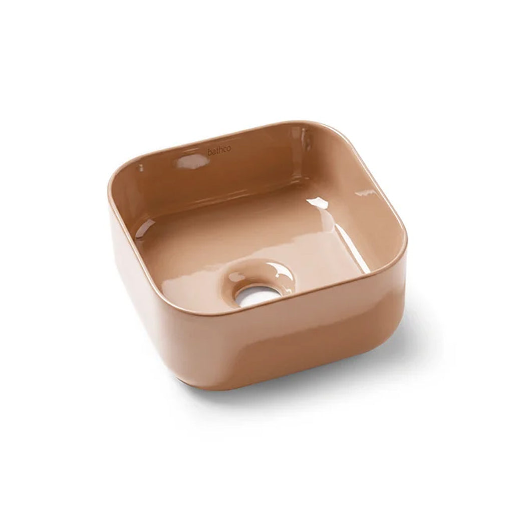 bathco  -CUBE 25 countertop washbasin made of porcelain