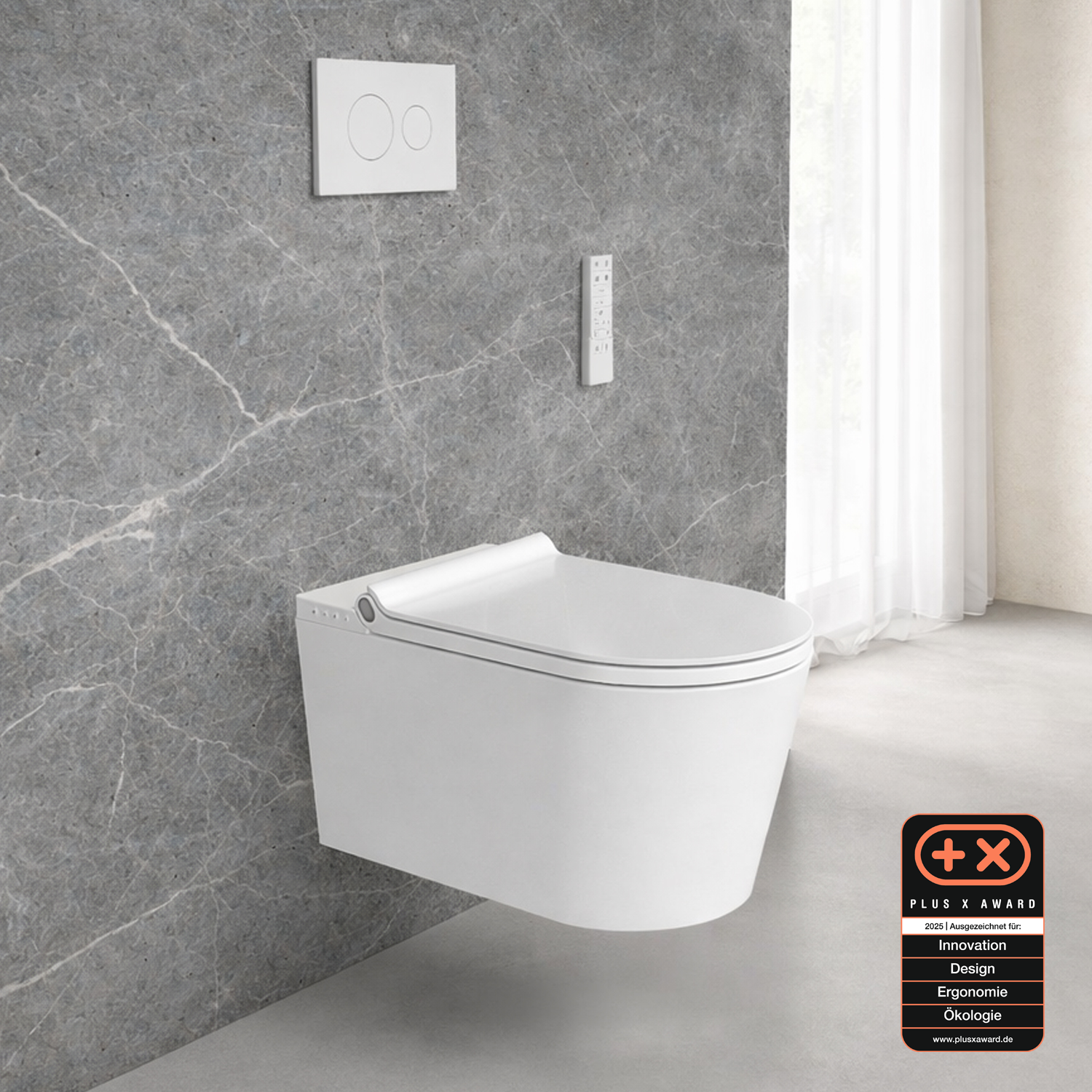 Dusch-WC inkl. WC-Sitz - Treos Serie 810 - Komplettset - weiss