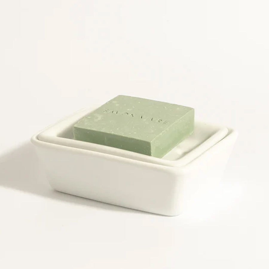 SAVON VIVRE - LA PIERRE - der Stein | Seifenablage aus feinstem Porzellan