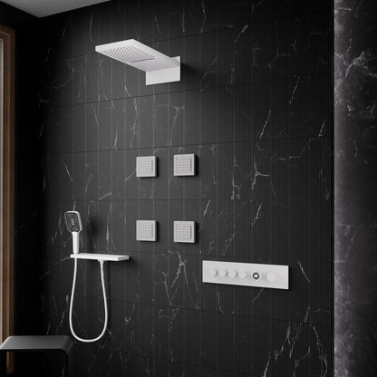 Bewater Handbrause mit Schlauch und praktischer Wandablage inkl. Brausehalter