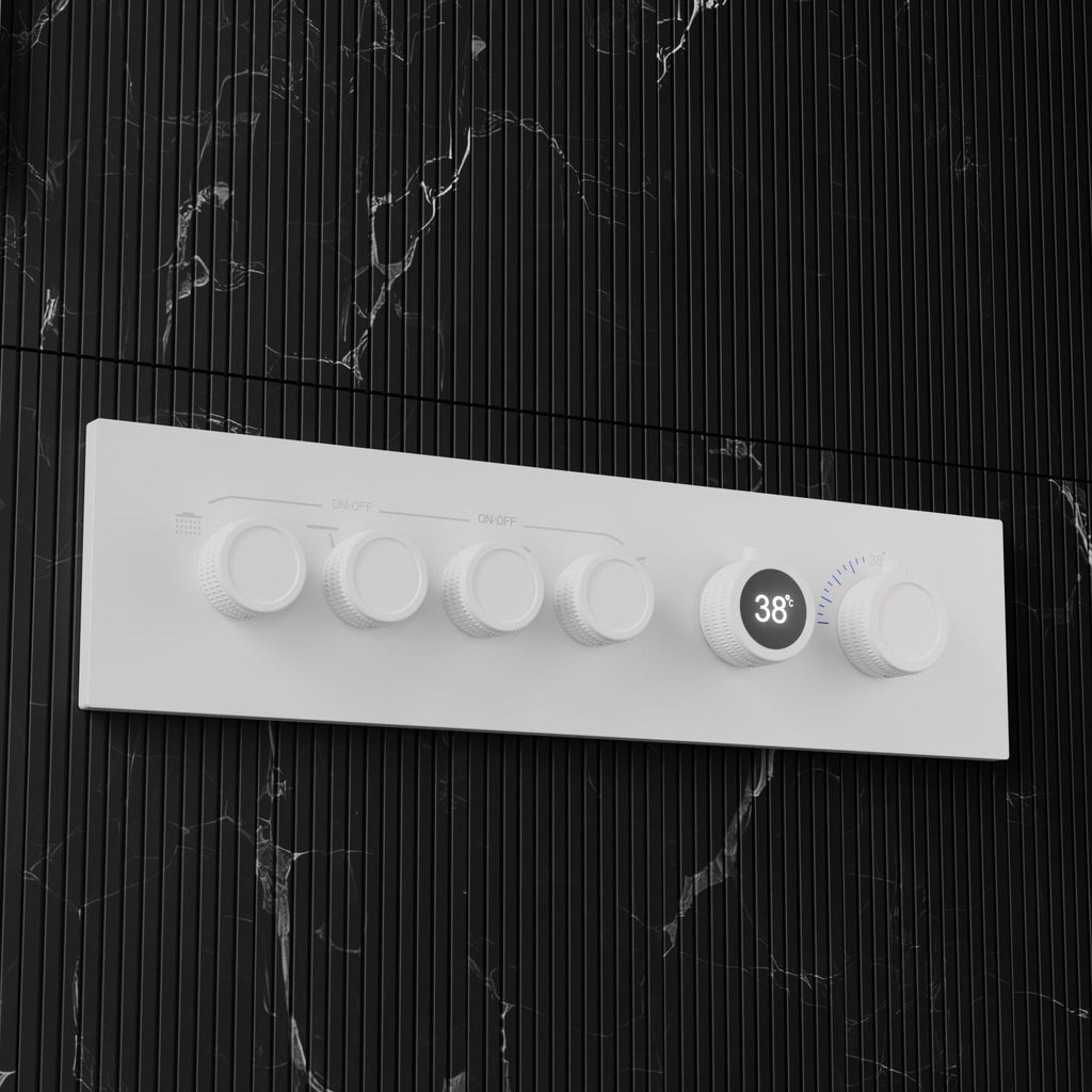 Bewater shower fitting with integrated water turbine, no power connection required