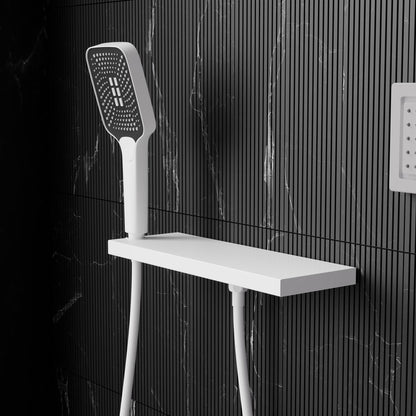 Bewater Handbrause mit Schlauch und praktischer Wandablage inkl. Brausehalter