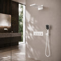 Bewater Duschset, Komplettset mit Handbrause, Regenbrause inkl. Schwallbrause und Unterputz-Mischer