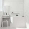 Bewater Eck-Badewanne, Einstieg links,  Solid Surface