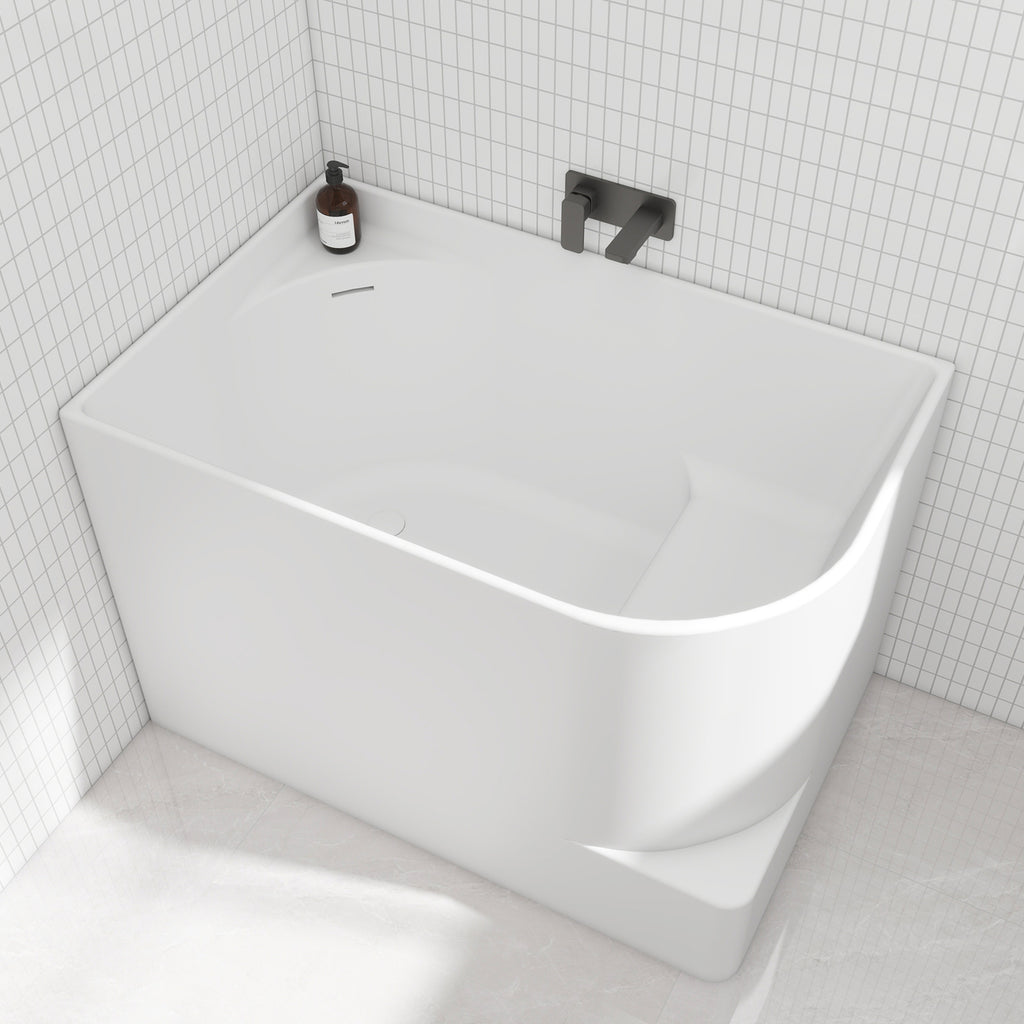 Bewater Eck-Badewanne, Einstieg rechts,  Solid Surface