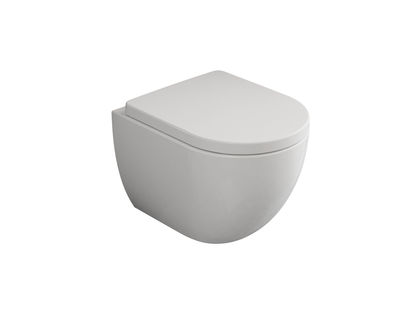 Treos Set - Wand-Tiefspül-WC inkl. WC-Sitz - 48cm - Serie 810 - spülrandlos