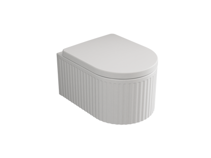 Treos Set - Wand-Tiefspül-WC inkl. WC-Sitz - 49cm - Serie 810 - spülrandlos