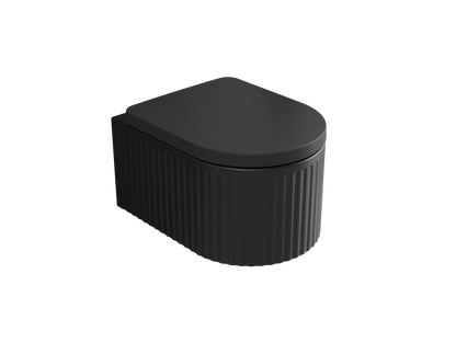 Treos Set - Wand-Tiefspül-WC inkl. WC-Sitz - 49cm - Serie 810 - spülrandlos