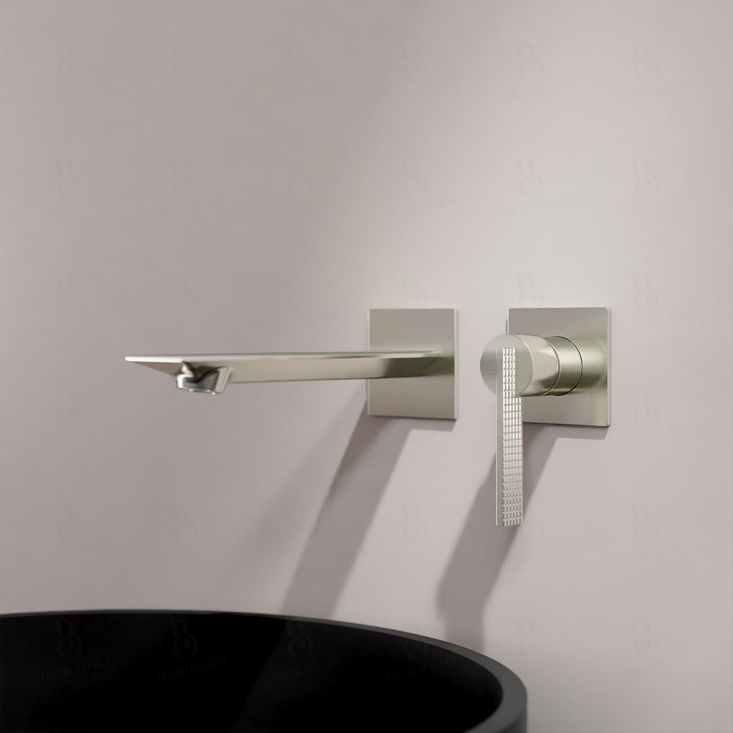 Daniel Rub. Wand-Waschtischarmatur - Serie Club Brushed Nickel Waschtischarmatur