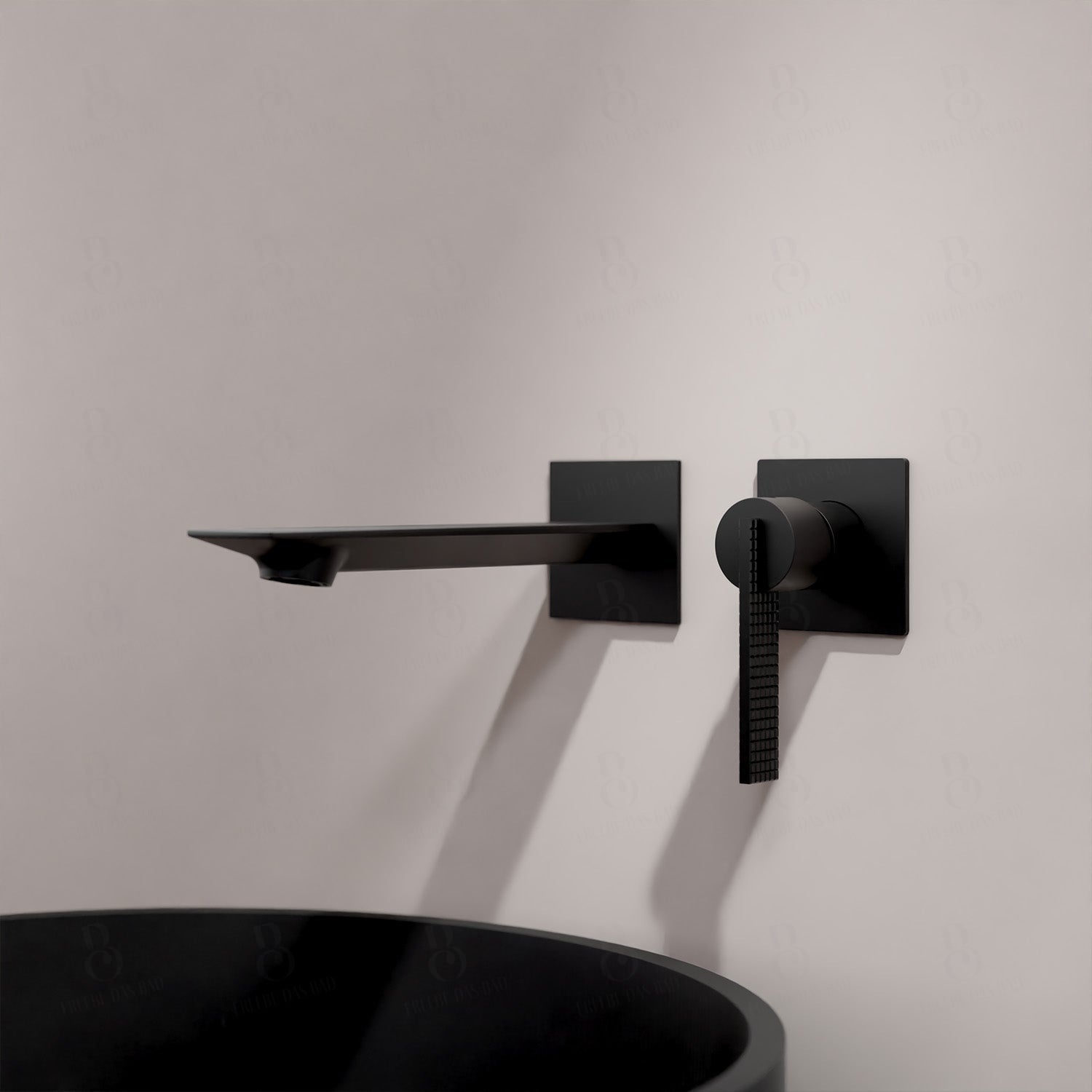 Daniel Rub. Wand-Waschtischarmatur - Serie Club Matt Black Waschtischarmatur