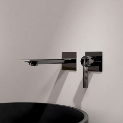 Daniel Rub. Wand-Waschtischarmatur - Serie Club Shiny Black Chrome Waschtischarmatur