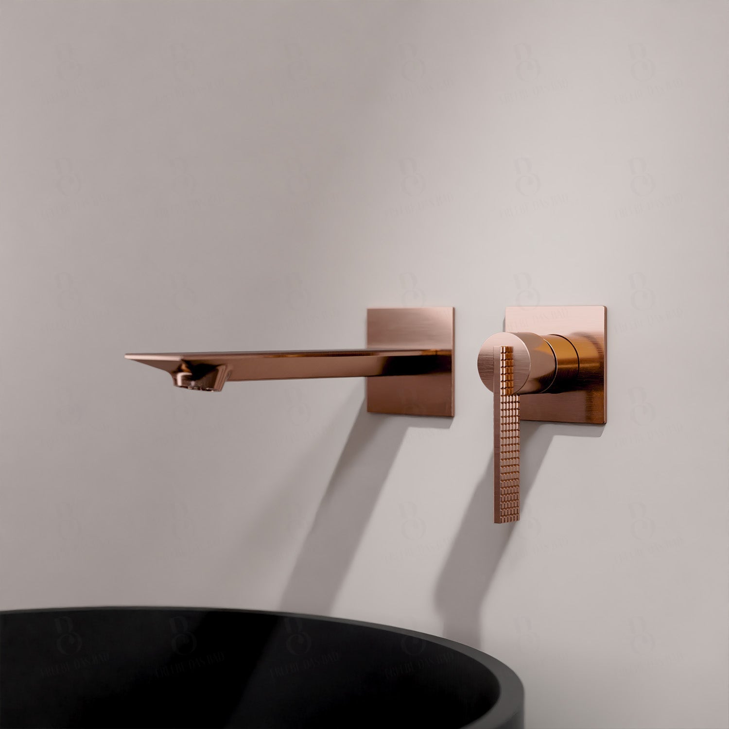Daniel Rub. Wand-Waschtischarmatur - Serie Club Shiny Brushed Copper Waschtischarmatur