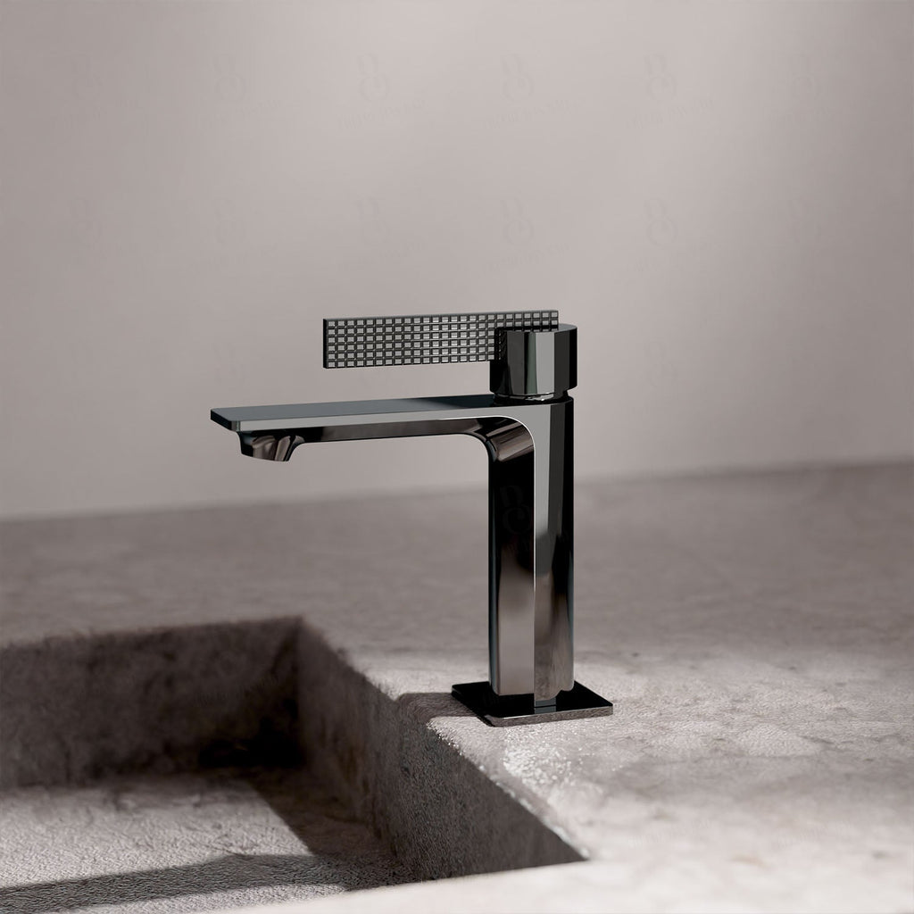 Daniel Rub. Waschtisch-Einhebelmischer - Serie Club Ohne Ablaufgarnitur Shiny Black Chrome