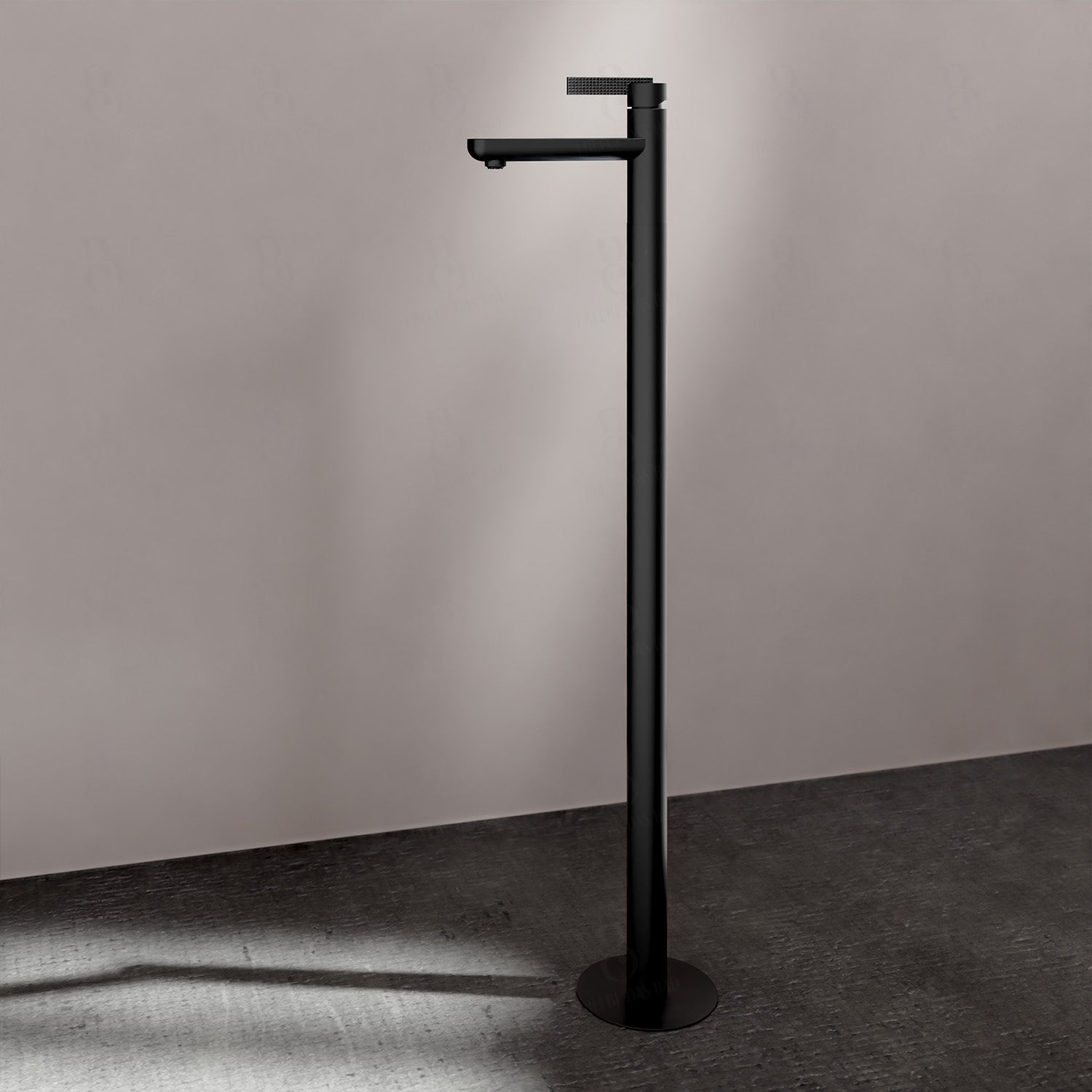 Daniel Rub. Waschtischarmatur - Bodenmontage Serie Club Mit Ablaufgarnitur Matt Black
