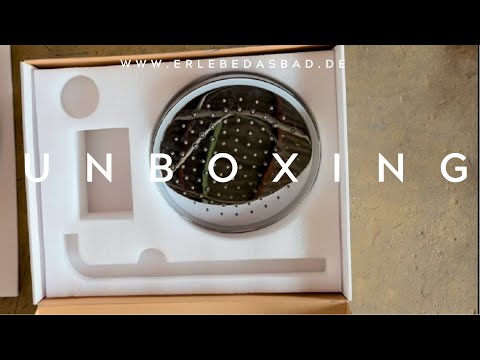 Douche de tête avec éclairage LED - avec mini turbine à eau - aucun branchement électrique requis