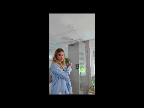 Douche de tête avec éclairage LED - avec mini turbine à eau - aucun branchement électrique requis
