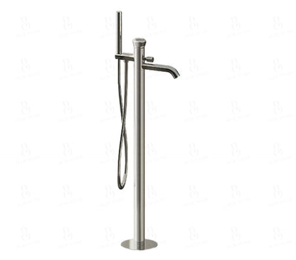 Remer Rub. Freistehende Wannenarmatur - Serie Element Brushed Nickel Waschtischarmatur