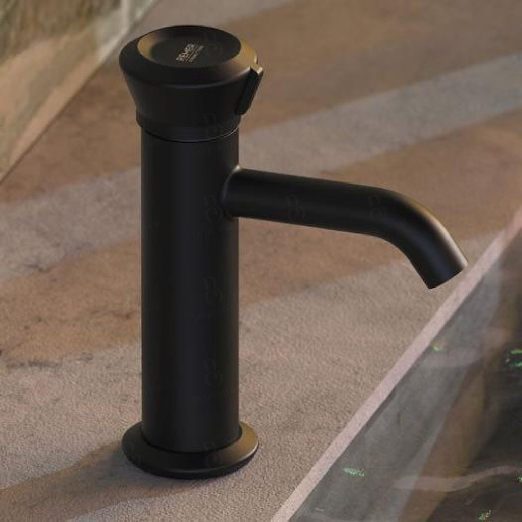 Remer Rub. Single lever basin mixer - Element series without drain fitting, matt black