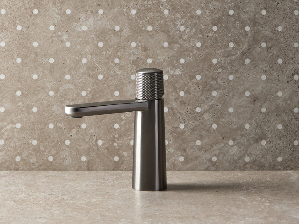 Sanycces Dédal Mitigeur de lavabo Avec bouton pression en métal brut Mitigeur de lavabo