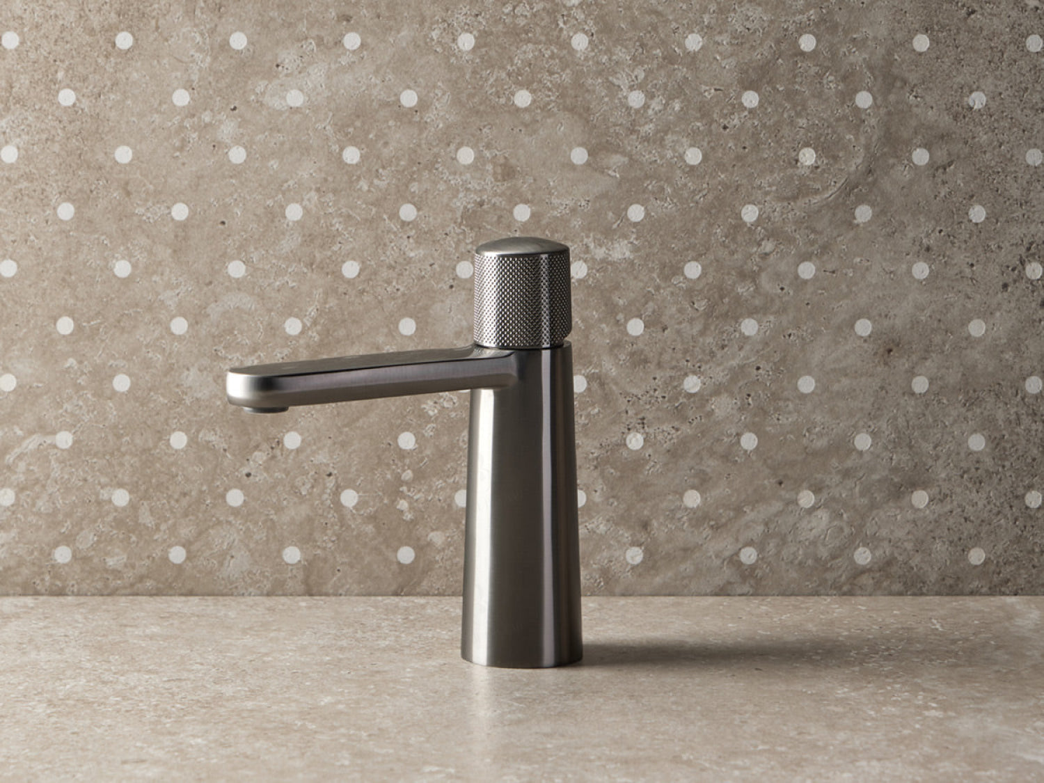 Sanycces Dédal Mitigeur de lavabo Avec bouton pression en métal brut Mitigeur de lavabo