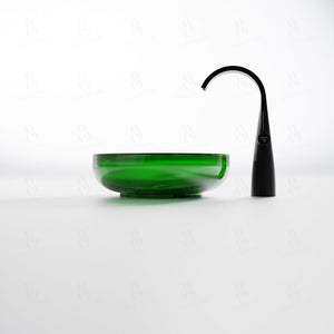 Aufsatzwaschtisch rund - Steinberg Serie 489 - aus Polyresin - Forest
