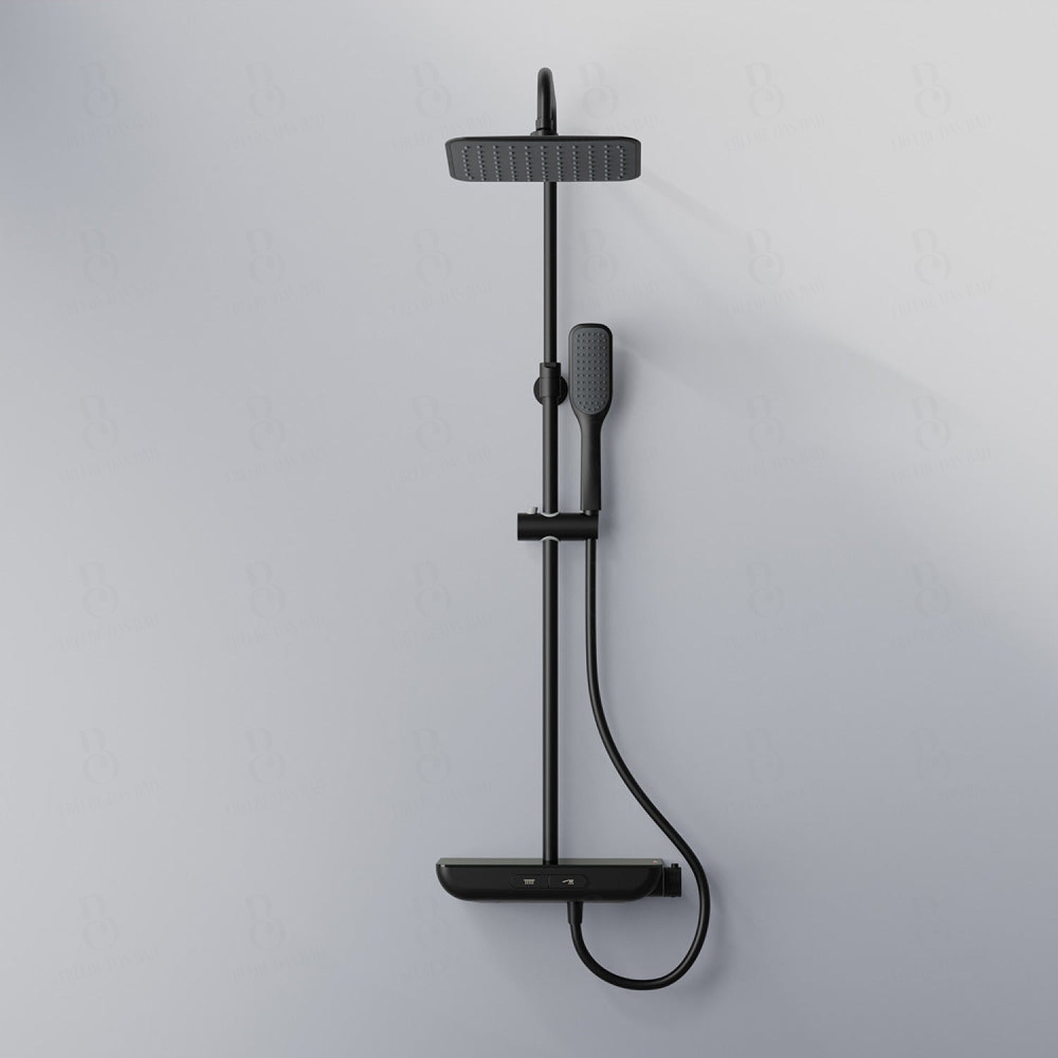 Steinberg Duschsystem Mit Glasablage Thermostat Regenbrause Und Stabhandbrause Serie 101