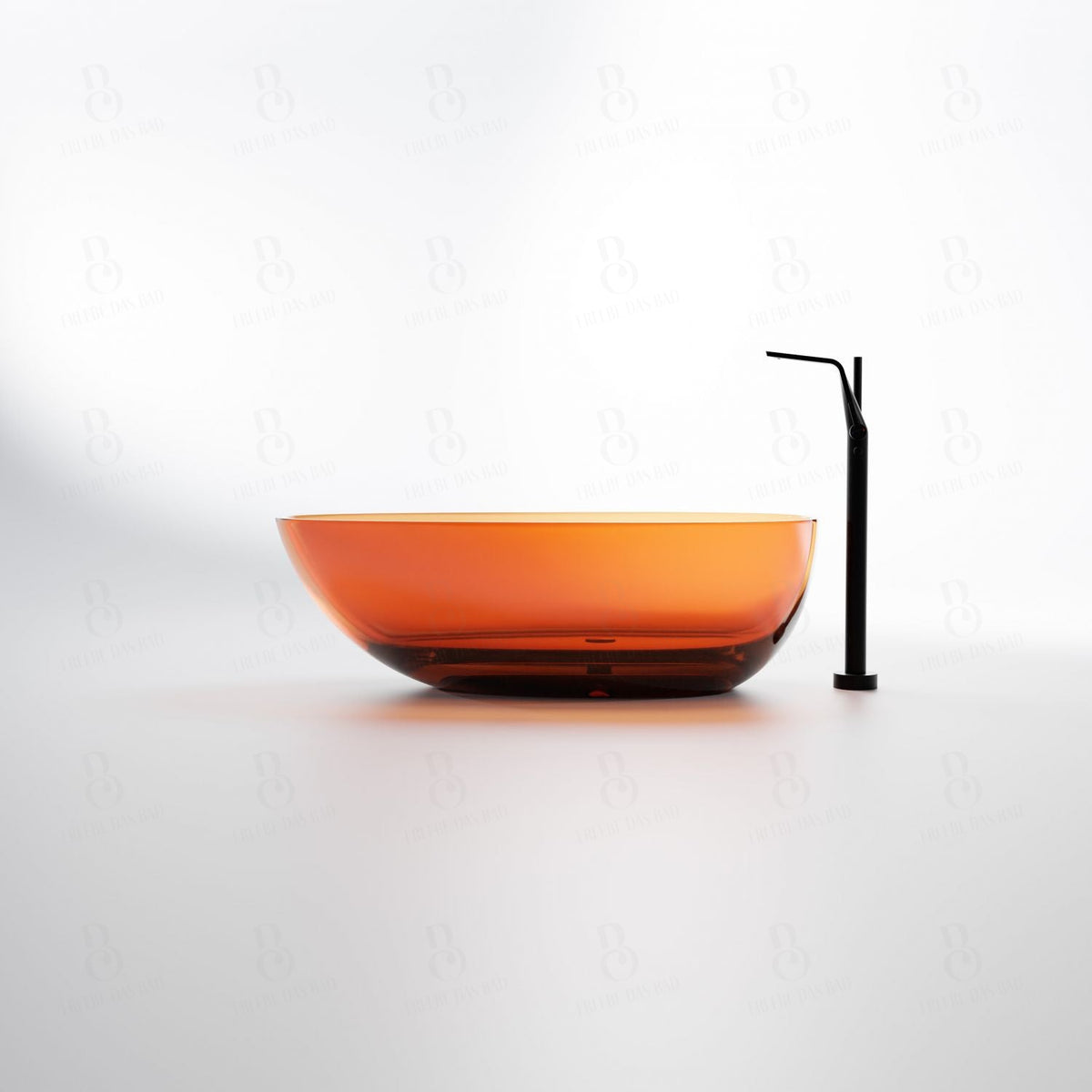 Freestanding bathtub - Steinberg Series 489 - made of polyresin - amber