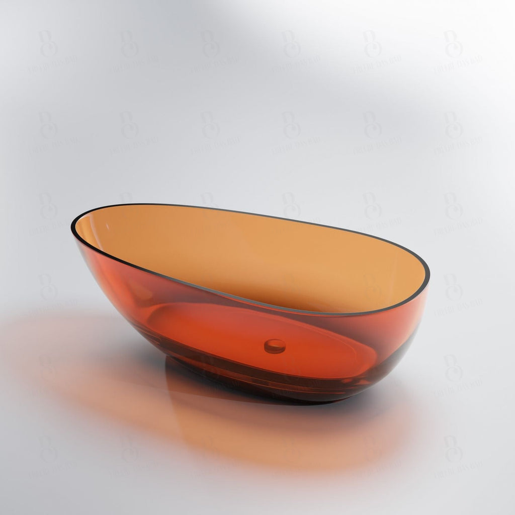 Freestanding bathtub - Steinberg Series 489 - made of polyresin - amber