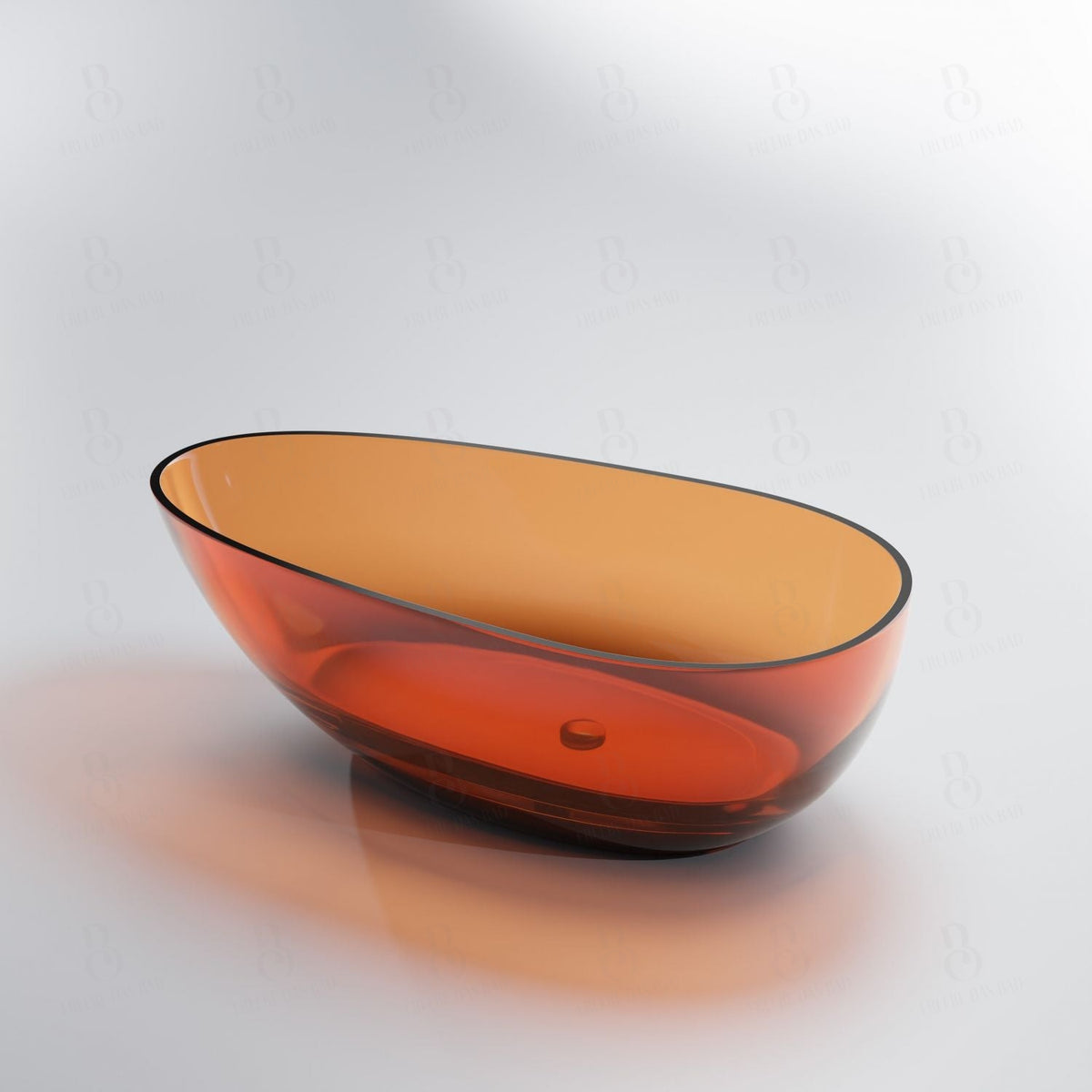 Freestanding bathtub - Steinberg Series 489 - made of polyresin - amber